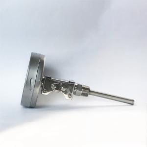 Quality Angle Bimetal Thermometer 100mm Dial SUS 304 Bimetal Temperature Gauge wholesale