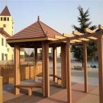 5.9M Outdoor Wood WPC Pergola Fungal Decay Prevention Waterproof