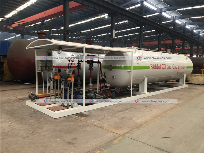 10tons LPG Skid Station Propane Cooking Gas Cylinder Refilling Skid Plant