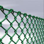 Galvanized 1.8mm Pvc Chain Link Fence For Park