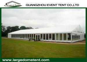 Quality Elegant White PVC 300 People Outdoor Trade Show Tents With Glass Walls wholesale