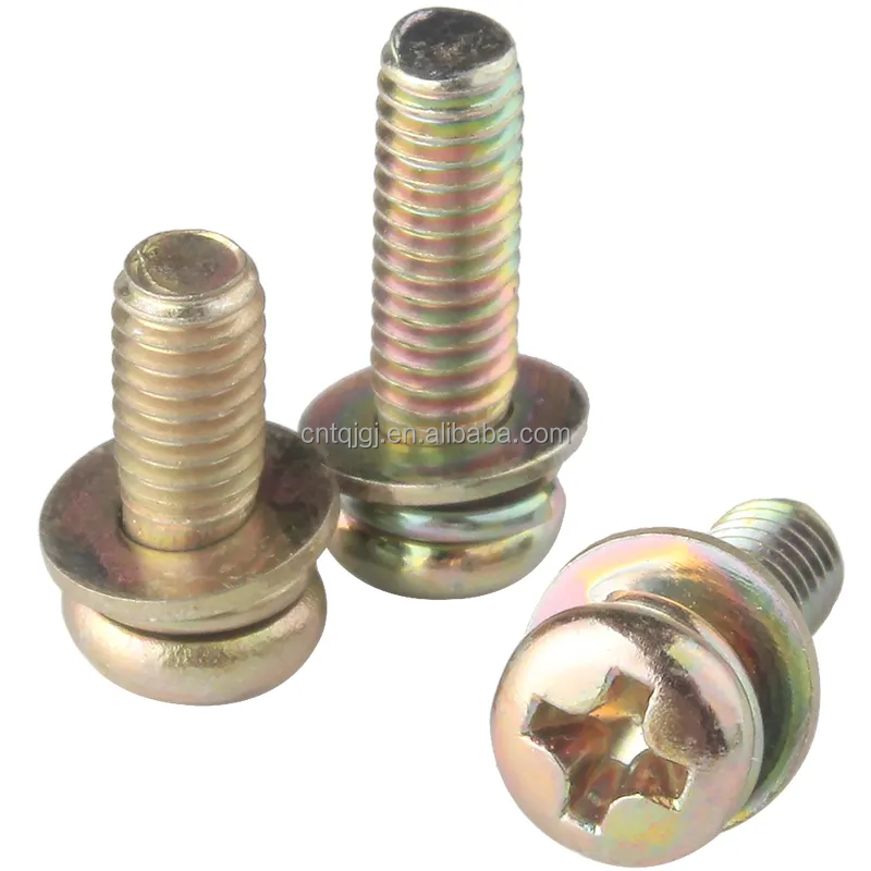 Carbon Steel Assembled Machine Screw Metric Measurement System M1.6 M2 M2.5 M3 M4 M5 M6 M8 M10 M12 M14 M16 M20 GB Standard