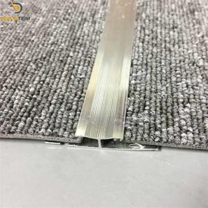 Quality 7mm Carpet Edging Strip Silver , Carpet Aluminum Edge Trim Alloy 6063 Material wholesale