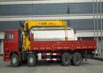 Hydraulic Cargo Lorry Mounted Crane safety With Telescopic Boom