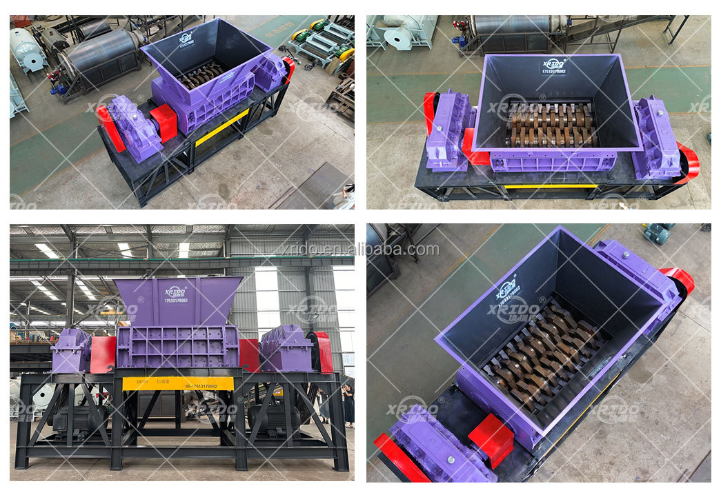 Shredder for Car Shell Scrap Car Body Shell Crusher Machine Twin Shaft Shredder Heavy Duty Shredder