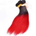 Silk Soft Ombre Brazilian Hair Weave , Real Human Ombre Remy Hair Bundles