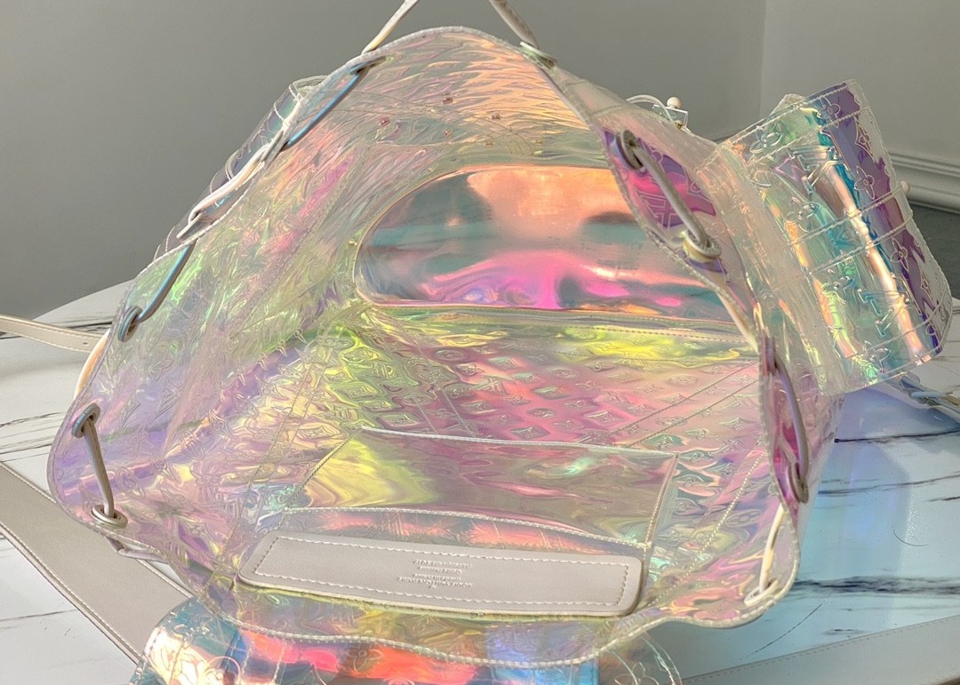 LV PVC Transparent Iridescent Luxury Brand Backpack Monogram Printing