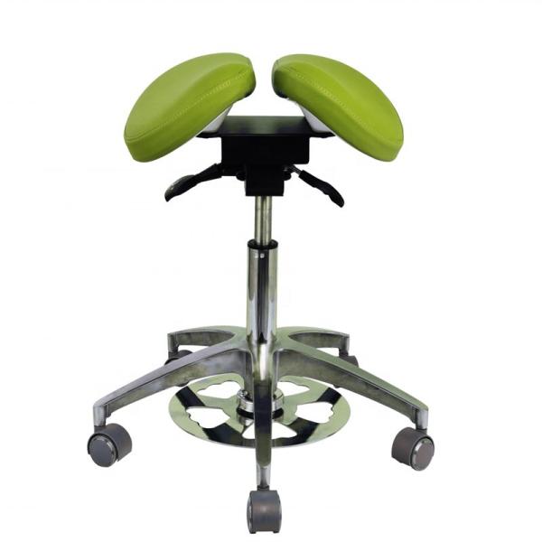Beauty Salon Comfortable chair Green Micro Fiber dentist stool Saddel Shape