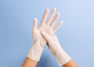 Quality Non - Slip Latex Medical Examination Gloves Wear - Resistant water proof wholesale