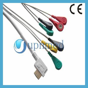 Quality Holter OEM One piece 7-lead ECG Cable with leadwires wholesale