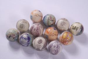 Quality transparent golf ball with money wholesale