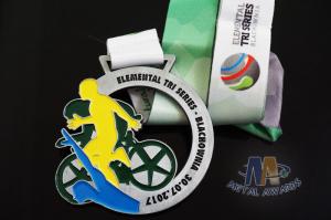 Quality Customized Metal Award Medals Cut Out Design And Glitter Color wholesale