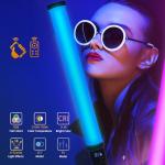Photographic DMX 24 Watt Rechargeable Led Tube Light RGB Portable Battery