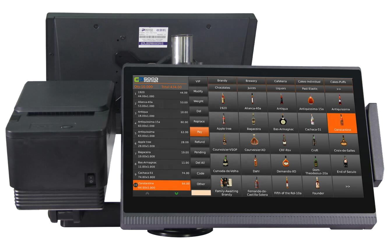 RK3288 CPU 14.1" Or 12.5" HD Android All In One Pos Machine Set For Supermarket Needs