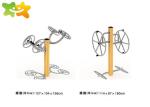 High Density PE Park Workout Equipment , Public Park Exercise Equipment Steel