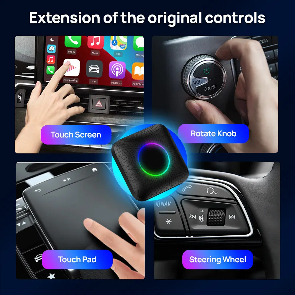 Cpc200 Tbox Ambient Usb 4G 64Gb Up To 512Gb Android 13 SM6625 Wireless Carplay Dongle Youtube Netflix Ai Tv Box