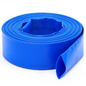 Quality DAVCO 2&quot;× 50 ft Pool Backwash Hose, Heavy Duty Reinforced Blue PVC Lay Flat Water Discharge Hoses wholesale