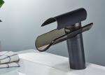 Single Handle Control Waterfall Bathroom Faucets Glass Spout ROVATE
