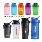 Custom Logo 400ml 600ml Black Large Sports Fitness Protein Powder Shaker Bottles