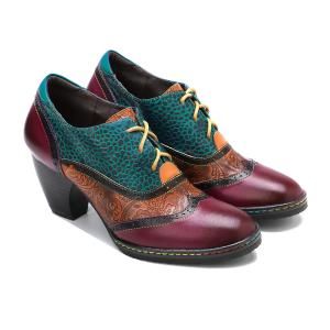 Quality Casual Bohemian Style Shoes Thick Heel Dress Shoes Women Retro Shoes wholesale