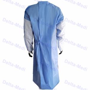 Nonwoven SMS Patient Visitor Disposable Isolation Gowns For Labotatary Food Using