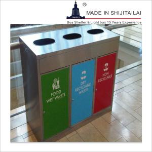 Quality ShiJiTaiLai Three Classified H1000MM Corner Trash Can wholesale