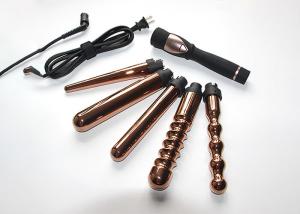 Quality FCC Tourmaline Dual Voltage Hair Curling Wands Wave Professional 5 In 1 wholesale
