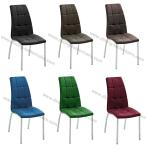 Luxury Commercial Dining Chairs Industrial Furniture Glossy Chromed Leg