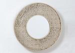 Round Rose Gold Painting Metal Wall Art Mirror