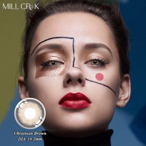 Quality Ukrainian Monica Russian Brown Colored Contacts Lenses Yearly wholesale