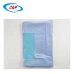 Medical Knee Arthroscopy Drape Disposable Surgical Sheets Blue Waterproof