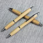 Click action writing instruments wood Bamboos pole promotional pen
