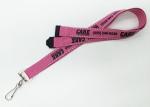 Cute Pink Color Heat Transfer Lanyard With Twinkling Diamonds