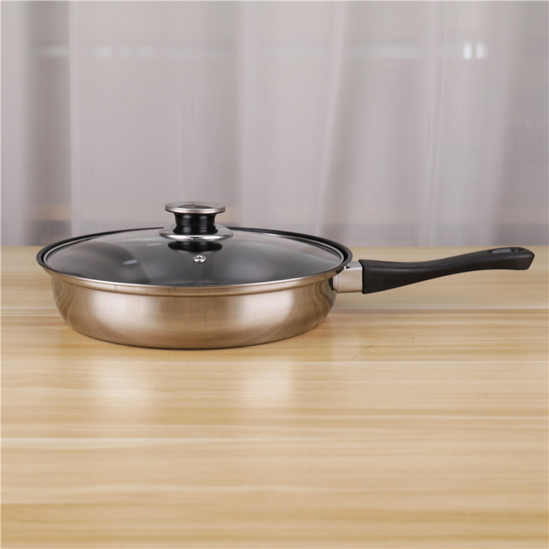 Family Kitchen Cooking Pot Cookware Set 12pcs Stainless Steel 410 Cookware Set with Black Handle
