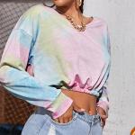 OEM maufactory European and American polyester new long -sleeved V -neck loose