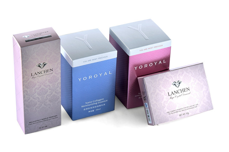 OEM Hot Foil Cosmetic Packaging Boxes Tuck Top Kraft Paper Printing