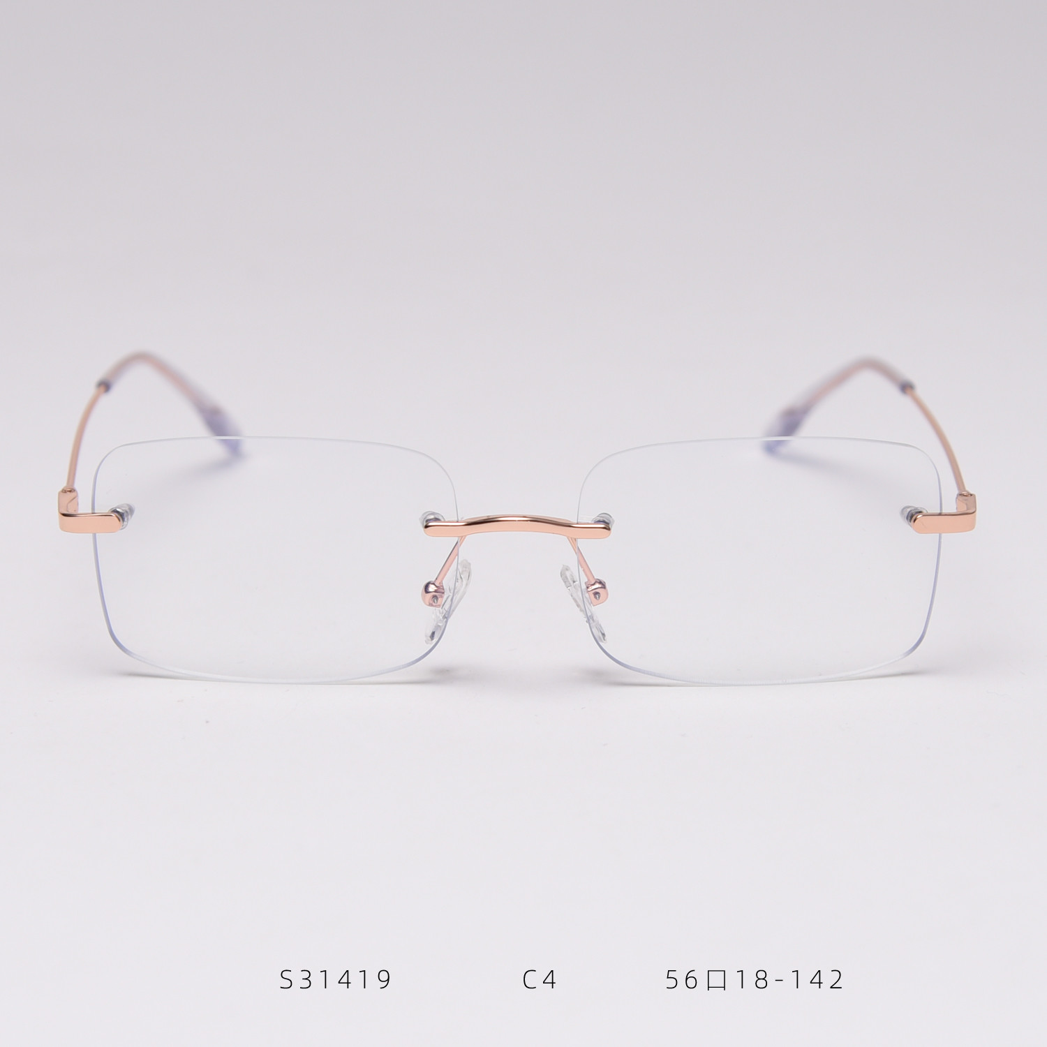 Frameless Rimless Plain Lens Glasses Spectacle Frame Eyeglasses BSCI