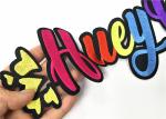 Vivid Clear Clothing Embroidery Patches High Density Thread Edge Smooth