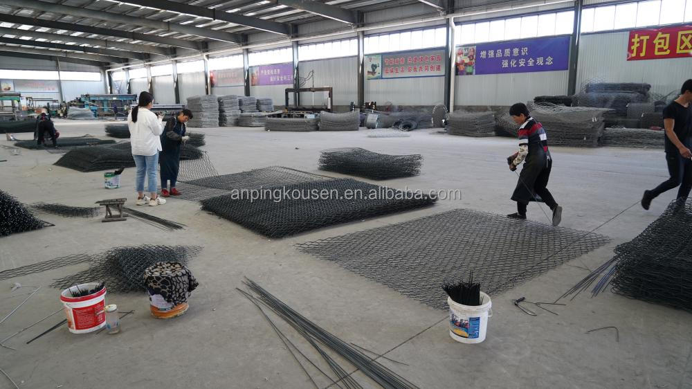 4x4x1 Galvanized Welded Wire Mesh Gabion Basket/Gabion Box with Hot Dipped Galvanized