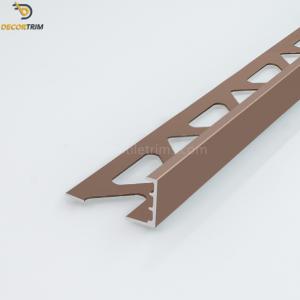 Quality Matt Rose Gold Metal Tile Trims Straight Edge 12mm X 2.5m Size wholesale