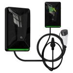 32A Black Wall-Mounted AC Mobile Charging Station 22KW Smart Electric Vehicle