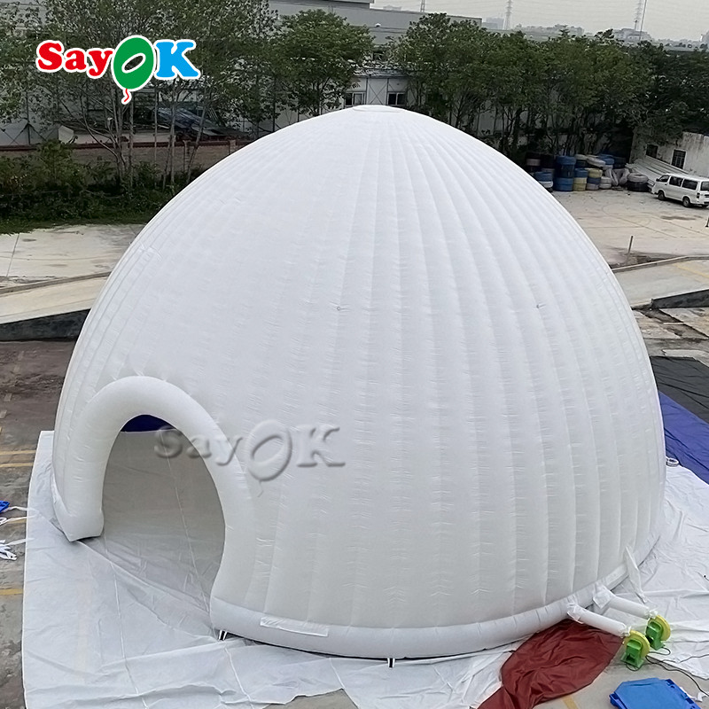 Outdoor Inflatable Tent Dome 15x7.5mH LED Light Inflatable Air Tent For Camping