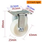 EDL Light Duty 2.5inch 80kg Plate TPA Caster by Rigid, Swivel and Brake type