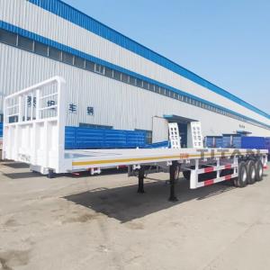 Quality Tri Axle 40 Feet Semi Flatbed Trailers for Sale Near Me wholesale