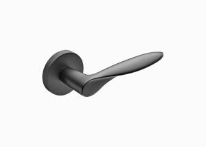 Quality Bedroom Black Interior Double Door Handleset With Dummy wholesale