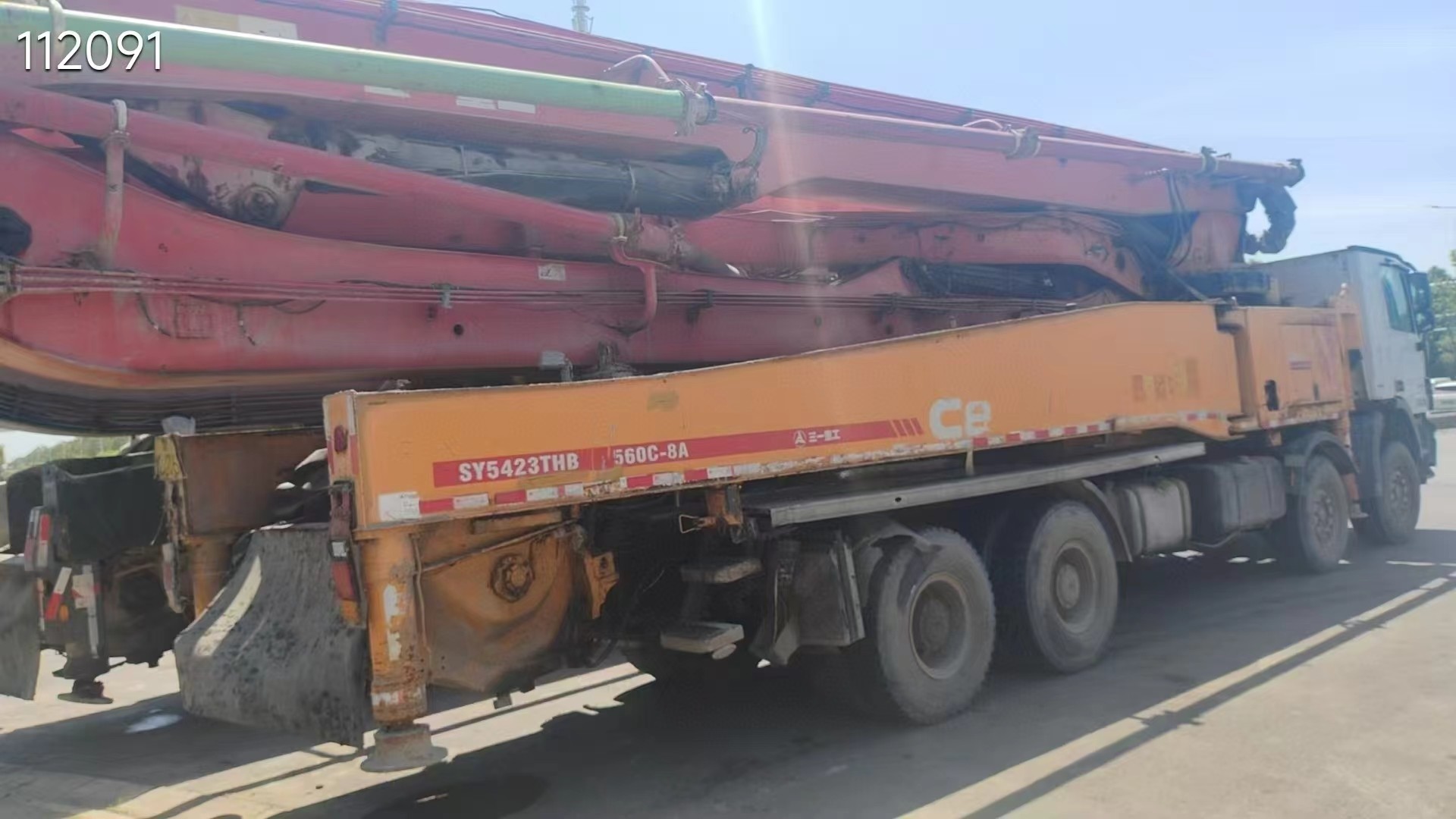 2016 Sany Heavy Industry Diesel Concrete Pump Truck 56m Vertical Reach for High Flow Pumping Reliability