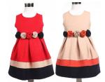 Cotton Childrens Clothes , Winter Long Sleeve Girls One Piece Dress
