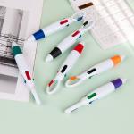 Four Color Ink Ball Pen Mountaineering Buckle Shape Plastic Ballpoint Pen
