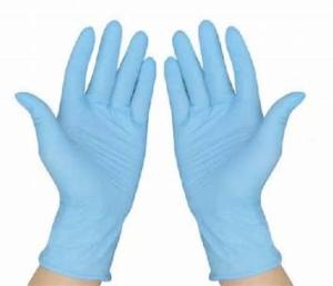 Quality Sensitive Skin Blue Latex Free Powder Free Large Nitrile Exam Gloves 5 Mil wholesale