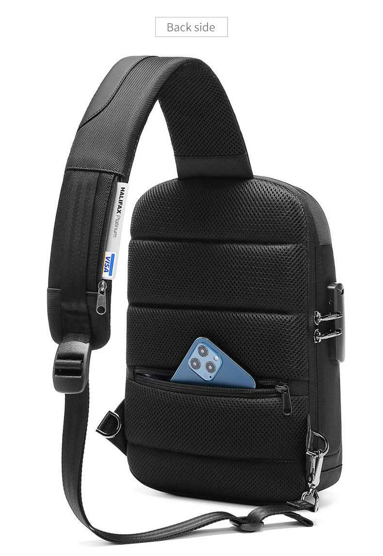New custom logo Shoulder bag multifunctional waterproof anti theft chest bag men sling bag